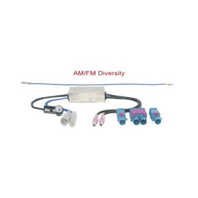 Foto van Am/fm diversity antenne adapter actief universeel via winparts