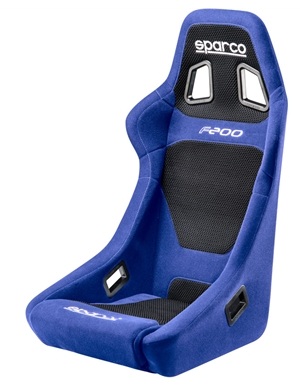 Sparco sportstoel f200 zwart/blauw universeel  winparts