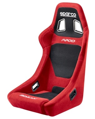 Sparco sportstoel f200 zwart/rood universeel  winparts