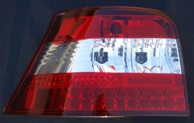 Foto van Set led achterlichten volkswagen golf iv 1998-2003 excl. variant - rood/helder volkswagen golf iv (1j1) via winparts