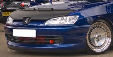 Foto van Motorkapsteenslaghoes peugeot 306 1997-2003 carbon-look peugeot 306 hatchback (7a, 7c, n3, n5) via winparts