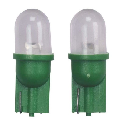 Foto van T-10 led lampen 12v groen, set á 2 stuks universeel via winparts