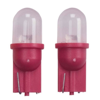 Foto van T-10 led lampen 12v roze, set á 2 stuks universeel via winparts