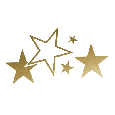 Foto van Foliatec cardesign sticker - stars - goud - breedte 63cm x hoogte 39cm universeel via winparts