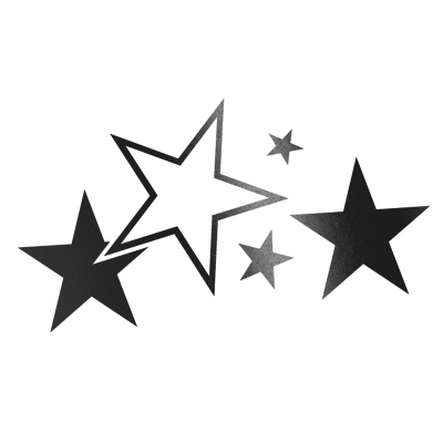 Foto van Foliatec cardesign sticker - stars - zwart mat - 63x39cm universeel via winparts