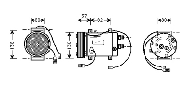 Airco compressor 2.4 / 2.6 / 2.8 -96 audi a4 (8d2, b5)  winparts