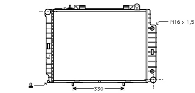 Foto van Radiateur diesel 2.9 td tot '99 mercedes-benz e-klasse (w210) via winparts