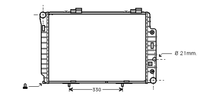 Foto van Radiateur benzine 2.4 at met airco 95+ mercedes-benz c-klasse (w202) via winparts