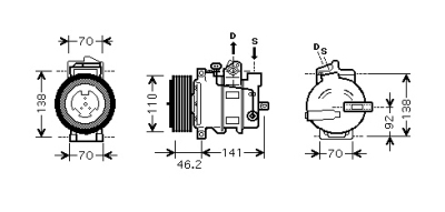 Airco compressor 2.0 / 2.0 kompr -02 mercedes-benz c-klasse t-model (s203)  winparts
