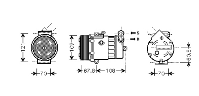 Airco compressor 1.7 diesel / 1.7 dti opel corsa c (f08, f68)  winparts