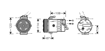 Foto van Airco compressor 2.0 diesel -00 opel astra g hatchback (f48_, f08_) via winparts