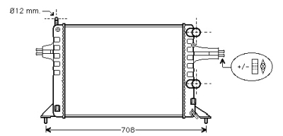 Radiateur benzine 1.2 mt zonder airco opel astra g hatchback (f48_, f08_)  winparts