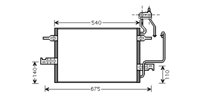 Airco condensor 1.6 / 1.8 opel meriva  winparts