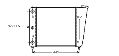 Radiateur -7/83 1000 o volkswagen polo (86c, 80)  winparts