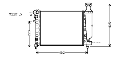 Radiateur benzine 1.0 / 1.1 / 1.4 peugeot 106 i (1a, 1c)  winparts
