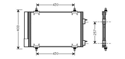 Airco condensor 1.4 16v / 1.6 16v peugeot 307 (3a/c)  winparts