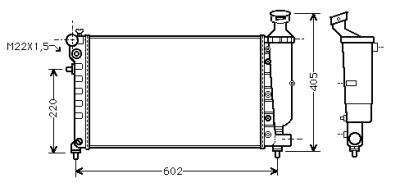 Radiateur benzine 1.0 / 1.1 / 1.3 peugeot 106 i (1a, 1c)  winparts