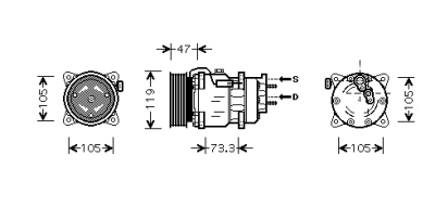 Airco compressor -02 1.4 hdi peugeot 206 hatchback (2a/c)  winparts