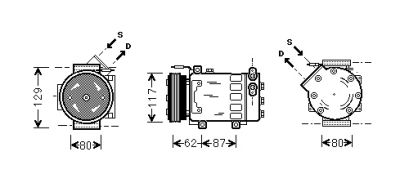 Airco compressor 1.2 (zie foto) renault twingo i (c06_)  winparts