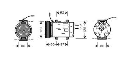 Airco compressor 1.8 (6 tanden) renault clio i (b/c57_, 5/357_)  winparts