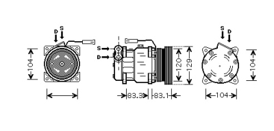 Airco compressor 2.5i alfa romeo 155 (167_)  winparts