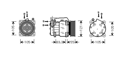 Foto van Airco compressor 2.5i v6 lancia kappa (838_) via winparts