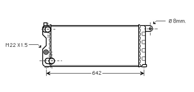 Foto van Radiateur 3/86+ 4x4 fiat panda (141_) via winparts