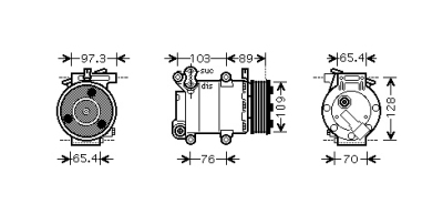 Airco compressor 2.0 - type visteon volvo s40 ii (ms)  winparts