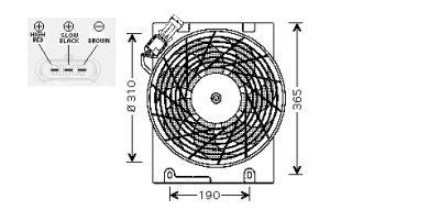 Foto van Koelventilator compleet voor radiateur (airco) opel astra g hatchback (f48_, f08_) via winparts