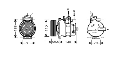 Compressor a6 24i/30i/32i 8/04-12/04 audi a6 (4f2, c6)  winparts