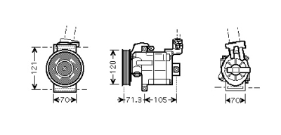 Compressor micra3/note 12i/14i 05- nissan micra iii (k12)  winparts