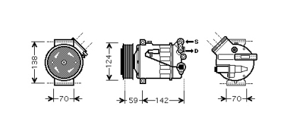 Compressor astra g 16i mt 02-07 opel astra g coupé (f07_)  winparts