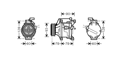 Airco compressor 2.0 d4d toyota corolla (cde12_, zze12_, nde12_, zde12_)  winparts