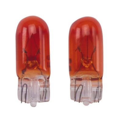 Foto van T-10 12v/5w lampen 12v amber (coated), set á 2 stuks universeel via winparts