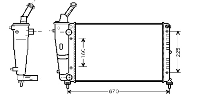 Radiateur benzine 1.2i 8v lancia y (840_)  winparts