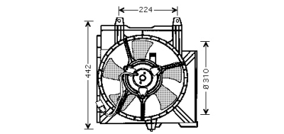 Foto van Kader + ventilator micra k11 -auto nissan micra ii (k11) via winparts