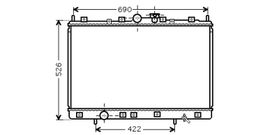 Radiateur space wagon3 24i mt 98tot '03 mitsubishi space wagon (n9_w, n8_w)  winparts