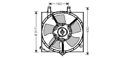 Kader + ventilator primera vanaf '96 p11 nissan primera hatchback (p11)  winparts