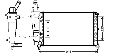 Radiateur benzine 1.1i 8v lancia y (840_)  winparts