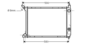 Foto van Radiateur tor rover 820ti/825td 91- rover 800 hatchback (xs) via winparts