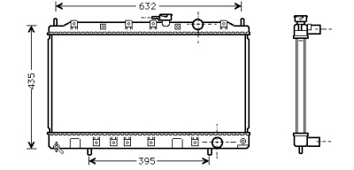 Radiateur space wagon 18mt 93- mitsubishi space wagon (n3_w, n4_w)  winparts