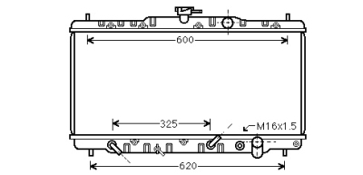 Radiateur accord2 2.0 at 85-90 honda accord iii (ca)  winparts