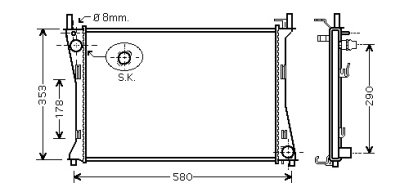 Foto van Radiateur benzine 2.0 ford fiesta v (jh_, jd_) via winparts