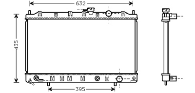 Radiateur space wagon2 2.0i at 93- mitsubishi space wagon (n3_w, n4_w)  winparts