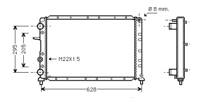 Radiateur fiorino ii 17dies 96- mt fiat fiorino bestelwagen (146_)  winparts