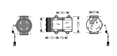 Compressor scorpio2 20/23 94- ford scorpio ii (gfr, ggr)  winparts