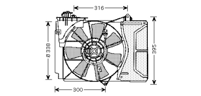 Koelventilator compleet 1.0 toyota yaris (scp1_, nlp1_, ncp1_)  winparts