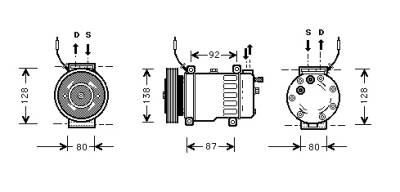 Airco compressor 93+ 2.0 saab 9000 hatchback  winparts