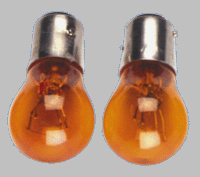 Foto van Ba15d lampen 21-5w/12v amber (natural glass), set á 2 stuks universeel via winparts
