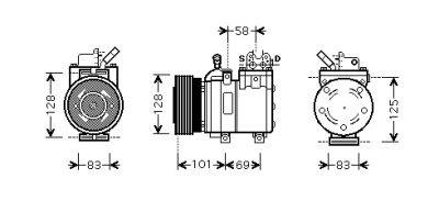 Compressor matrix 15crdi mt 01-05 hyundai matrix (fc)  winparts